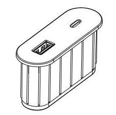 ASA 06029Z00057 Nabíjecí HUB vestavný VERSAPICK, 1xUSB 5V (typ A+C), 70x25mm, oválný, kov, nerez ASA 06029Z00057 Nabíjecí HUB vestavný VERSAPICK, 1xUSB 5V (typ A+C), 70x25mm, oválný, kov, nerez